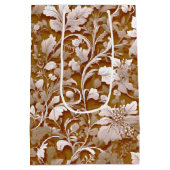 Elegante Victoriaans terracotta witte bloem Medium Cadeauzakje (Achterkant)