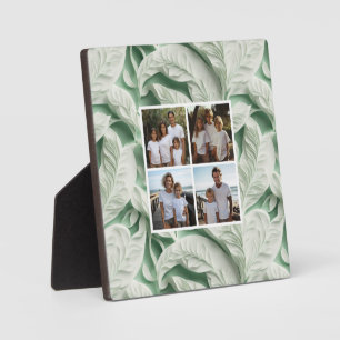 Elegante Victoriaans witte groene botanische foto Fotoplaat