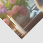 Elegante victoriaanse dame en kat   tissuepapier (Detail)