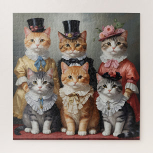 Elegante victoriaanse katten legpuzzel