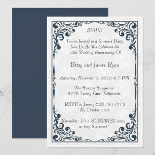 Elegante viering van 10 jaar jubileum kaart
