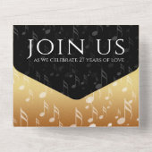 Elegante viering van 27 jaar huwelijksjubileum all in one uitnodiging (Achterkant)