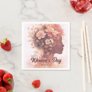 Elegante viering van de internationale vrouwendag servet