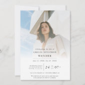 Elegante viering van het leven Begrafenisfoto Kaart (Voorkant)