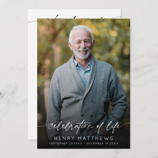 Elegante viering van het leven Orde van Service Programma (Voorkant / Achterkant)