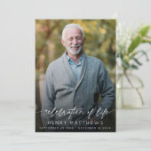 Elegante viering van het leven script foto begrafe programma (Staand voorkant)