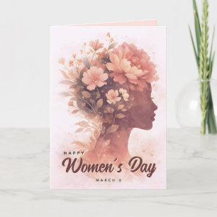Elegante viering van Internationale Vrouwendag blo Kaart