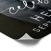 Elegante viering van levensscript foto rouw poster (Hoek)