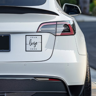 Elegante vierkante sticker met op maat gemaakt bed