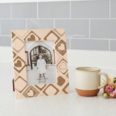 Elegante vierkanten van hart gegraveerd Afbeelding