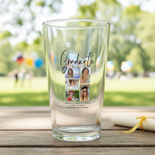 Elegante vijf foto's afstudeercadeau glas