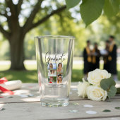 Elegante vijf foto's afstudeercadeau glas