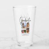 Elegante vijf foto's afstudeercadeau glas (Voorkant)