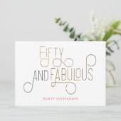 Elegante vijftig en fantastische ornamentele typog kaart (Staand voorkant)