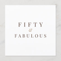 Elegante Vijftig & Fabulous 50ste Verjaardag