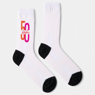 Elegante Vijftig & Fabulous 50ste Verjaardag Sokken