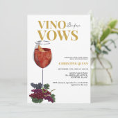 Elegante Vino voor de geloften Vrijgezellenfeest Kaart (Staand voorkant)