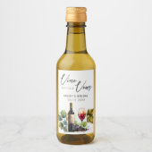 Elegante Vino voor de Huwelijksgeloften Waterverf  Wijn Etiket (Voorkant)