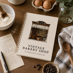 Elegante vintage bakkerijwinkel planner