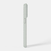 Elegante vintage blauwe klokjes en gedempte turkoo iPhone hoesje (Rechterkant)
