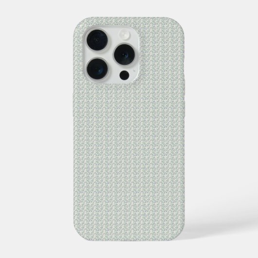 Elegante vintage blauwe klokjes en gedempte turkoo iPhone hoesje (Achterkant)