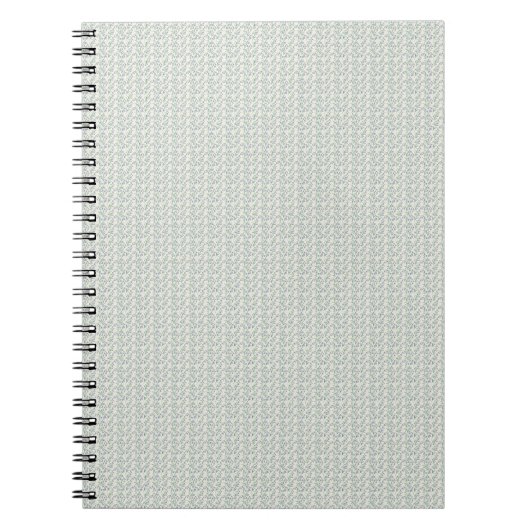 Elegante vintage blauwe klokjes en gedempte turkoo notitieboek (Voorkant)