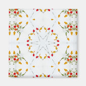 Elegante Vintage Bloem Magneet (Voorkant)