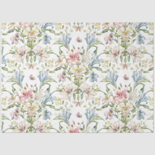Elegante Vintage Bloemen Tissuepapier