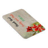 Elegante Vintage Bloemendesign met tekst Magneet (Rechterzijde)