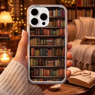 Elegante Vintage Boekenplank – Dark Academia Cadea iPhone 15 Pro Max Hoesje