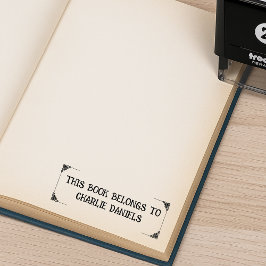 Elegante vintage boekplaat zelf inktende rubberen  zelfinktende stempel