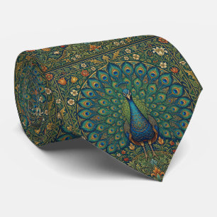 Elegante vintage bohemien pauwontwerp stropdas