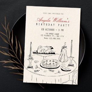 Elegante vintage decoratie voor eettafel verjaarda kaart