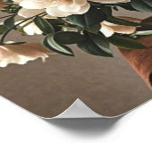 Elegante vintage geïnspireerde bloem zachte delica poster (Hoek)