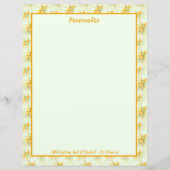 Elegante Vintage Gele Narcissen Bloem (Voorkant)