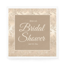 Elegante vintage gouden champagne bruidsdouche