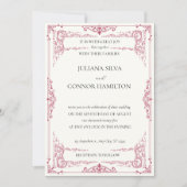 elegante vintage gouden theeparty bruiloft kaart (Voorkant)