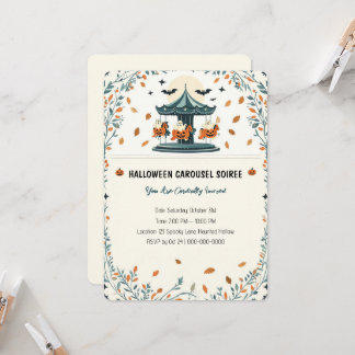Elegante Vintage Halloween-feestuitnodiging Kaart