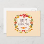 Elegante Vintage Happy Thanksgiving | Briefkaart (Voorkant / Achterkant)