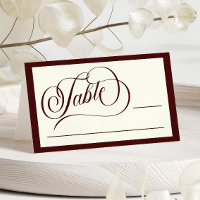 Elegante Vintage Ivoor Donker Burgundy Bruiloft