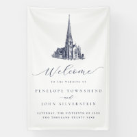 Elegante Vintage Kerk Huwelijks Welkom