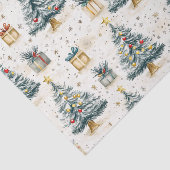 Elegante vintage kerstbomen tissuepapier (Detail)