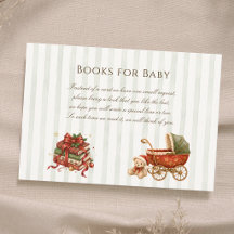 Elegante vintage kinderwagenboeken voor babyshower