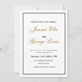 Elegante Vintage Klassieke Eenvoudige Uitnodiging