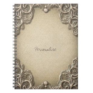 Elegante Vintage Landelijke Jute Kant Westerse Gla Notitieboek