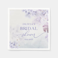 Elegante vintage lente paarse bloem bruidsdouche