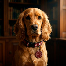 Elegante vintage lijst en naam Ronde Hondenhalsban