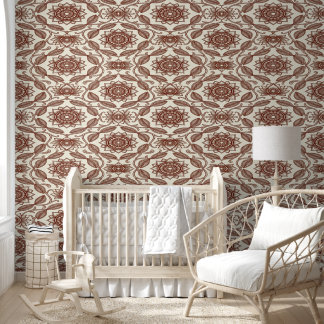 Elegante Vintage Lotus Mandala Bloempatroon Behang
