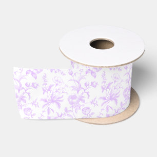Elegante vintage mauve grandmillennial toile bloem lint