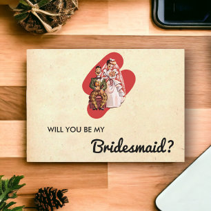 Elegante Vintage Oude Romantische Retro Bruidsmeis Kaart